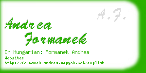 andrea formanek business card